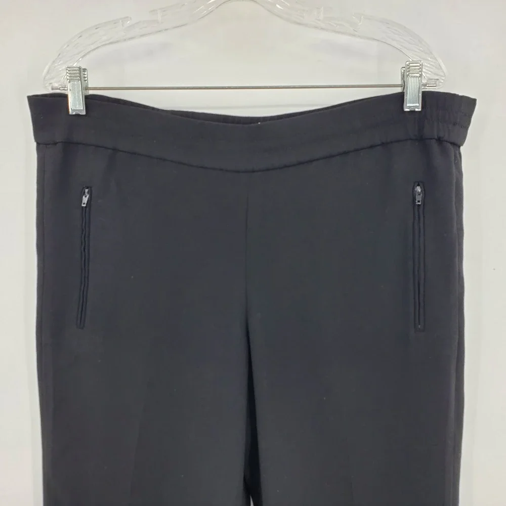 Tory Burch‎ Addison Black High Rise Pull On Cropped Dress Pants Size 4 Career